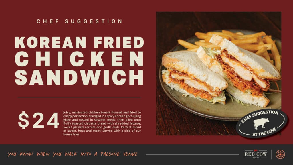 Korean Fried Chicken Sandwich promo