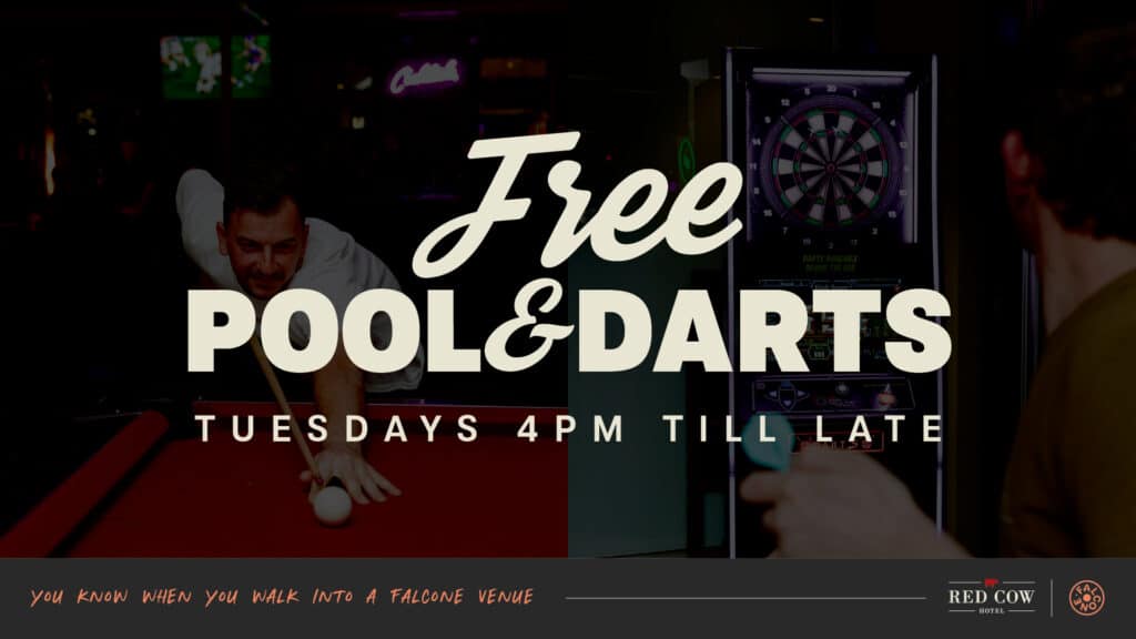 Free darts and pool promo